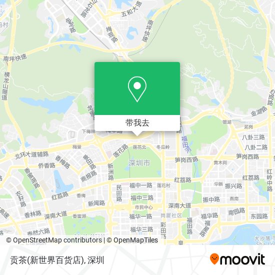 贡茶(新世界百货店)地图