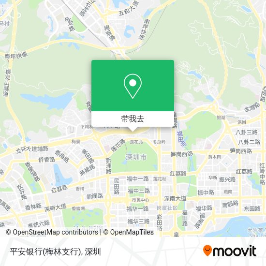 平安银行(梅林支行)地图