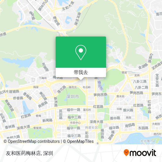 友和医药梅林店地图