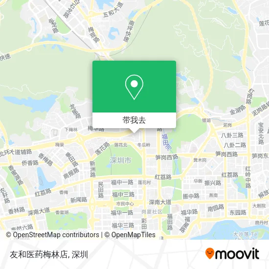 友和医药梅林店地图