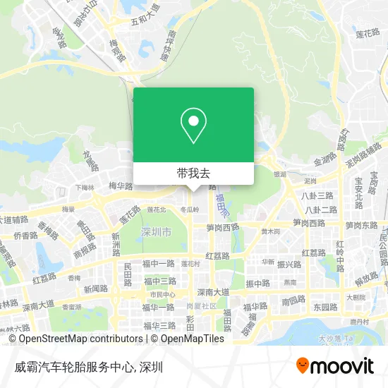 威霸汽车轮胎服务中心地图