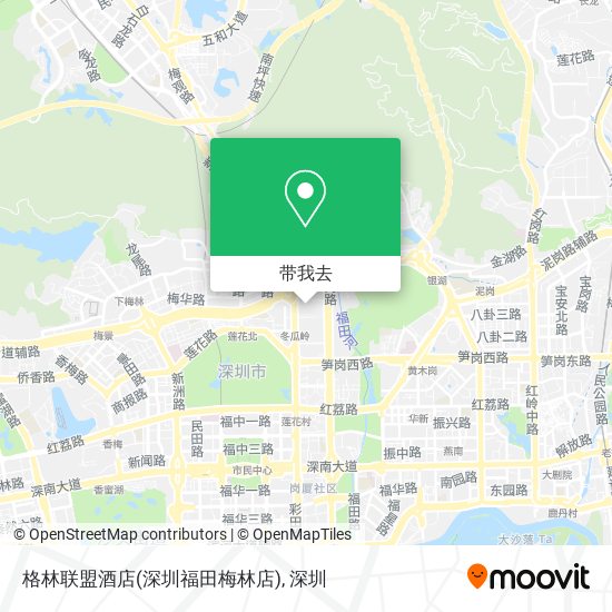 格林联盟酒店(深圳福田梅林店)地图