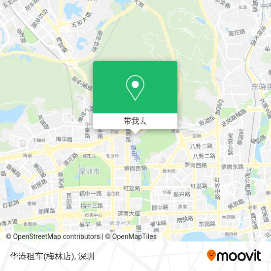 华港租车(梅林店)地图