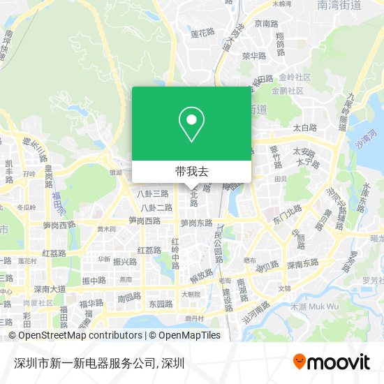 深圳市新一新电器服务公司地图