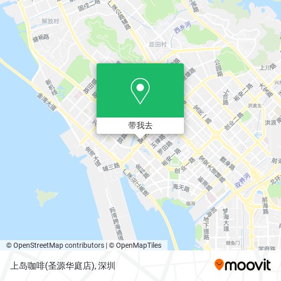 上岛咖啡(圣源华庭店)地图