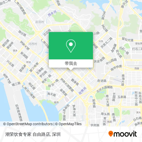 潮荣饮食专家 自由路店地图
