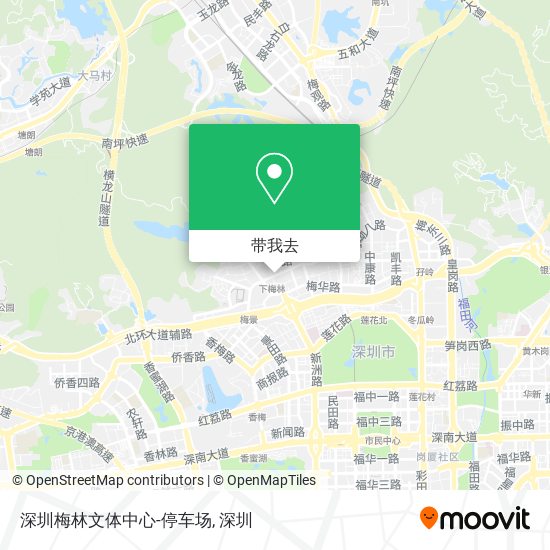 深圳梅林文体中心-停车场地图