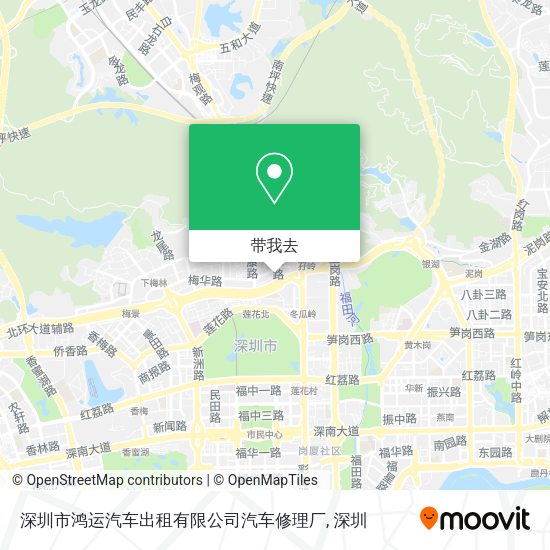深圳市鸿运汽车出租有限公司汽车修理厂地图