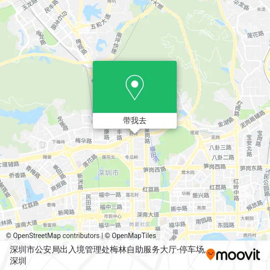 深圳市公安局出入境管理处梅林自助服务大厅-停车场地图