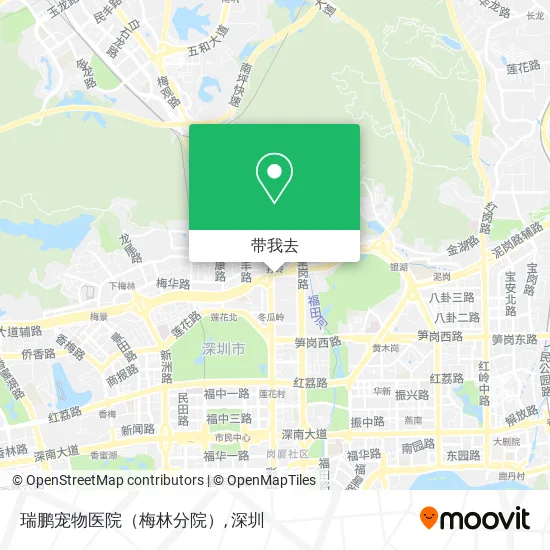 瑞鹏宠物医院（梅林分院）地图