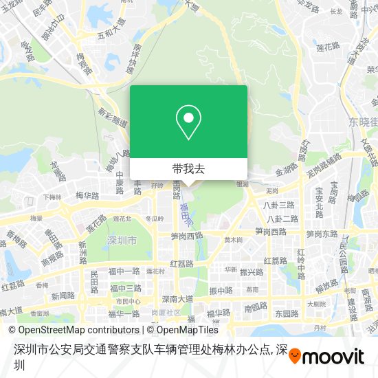 深圳市公安局交通警察支队车辆管理处梅林办公点地图