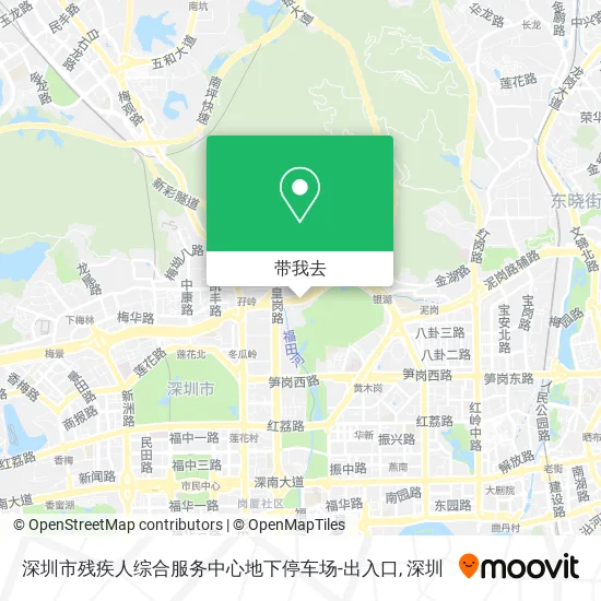 深圳市残疾人综合服务中心地下停车场-出入口地图