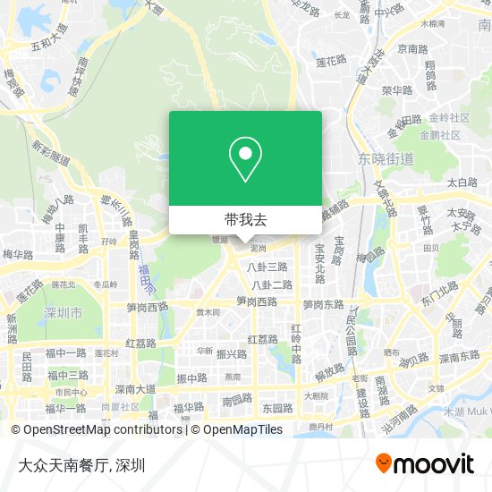 大众天南餐厅地图