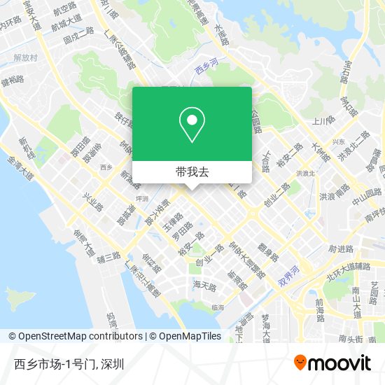 西乡市场-1号门地图