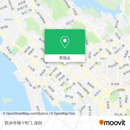 西乡市场-1号门地图