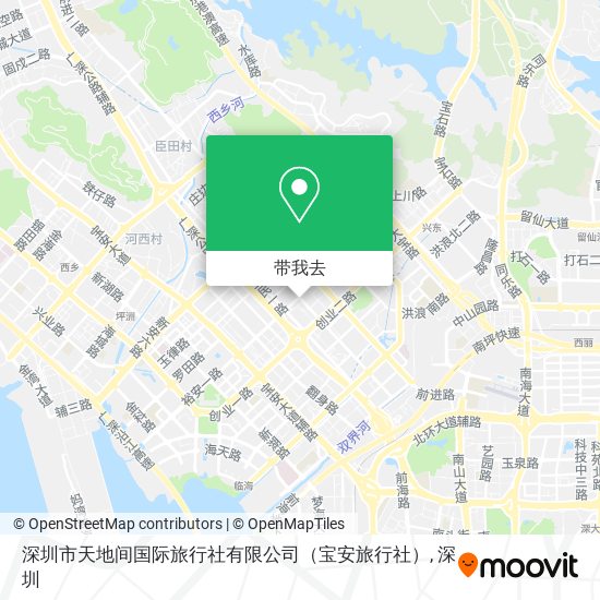 深圳市天地间国际旅行社有限公司（宝安旅行社）地图