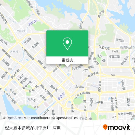 橙天嘉禾影城深圳中洲店地图