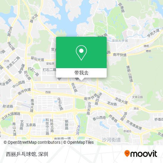 西丽乒乓球馆地图