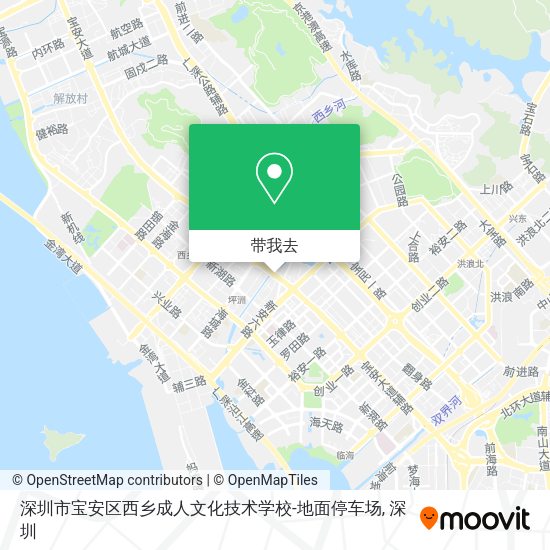 深圳市宝安区西乡成人文化技术学校-地面停车场地图