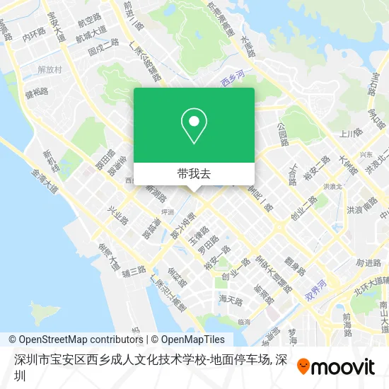 深圳市宝安区西乡成人文化技术学校-地面停车场地图