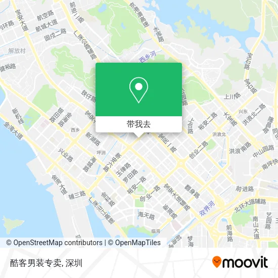 酷客男装专卖地图