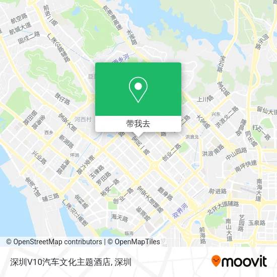 深圳V10汽车文化主题酒店地图