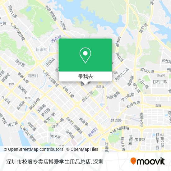 深圳市校服专卖店博爱学生用品总店地图