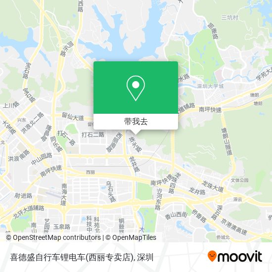 喜德盛自行车锂电车(西丽专卖店)地图