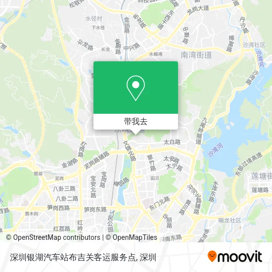 深圳银湖汽车站布吉关客运服务点地图