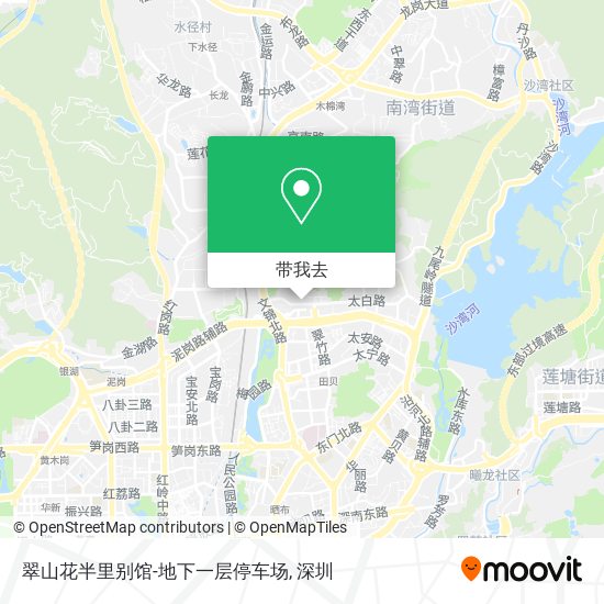 翠山花半里别馆-地下一层停车场地图