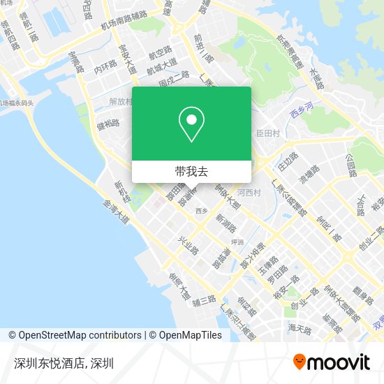 深圳东悦酒店地图
