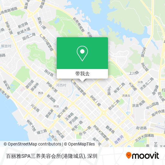 百丽雅SPA三养美容会所(港隆城店)地图