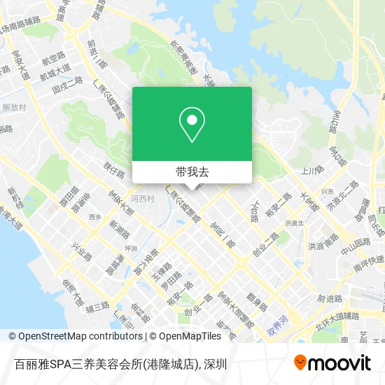 百丽雅SPA三养美容会所(港隆城店)地图