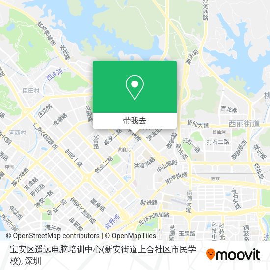宝安区遥远电脑培训中心(新安街道上合社区市民学校)地图