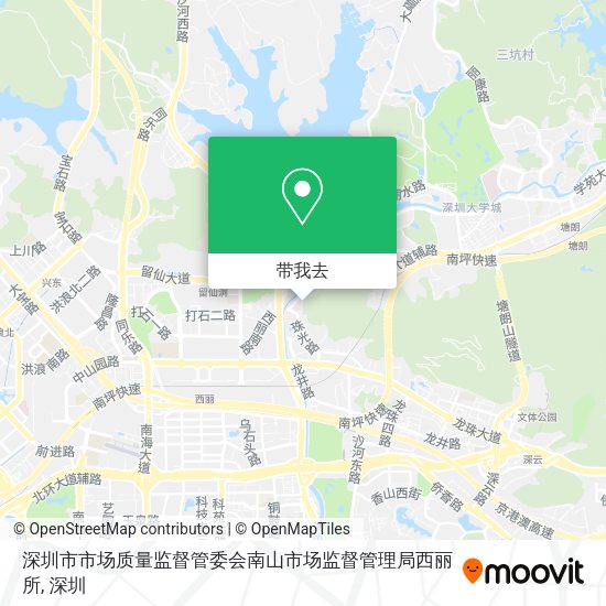 深圳市市场质量监督管委会南山市场监督管理局西丽所地图