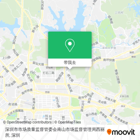 深圳市市场质量监督管委会南山市场监督管理局西丽所地图