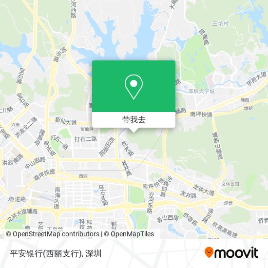 平安银行(西丽支行)地图