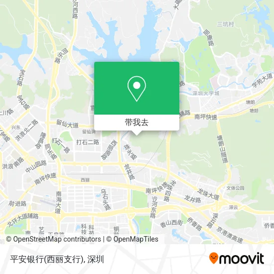 平安银行(西丽支行)地图