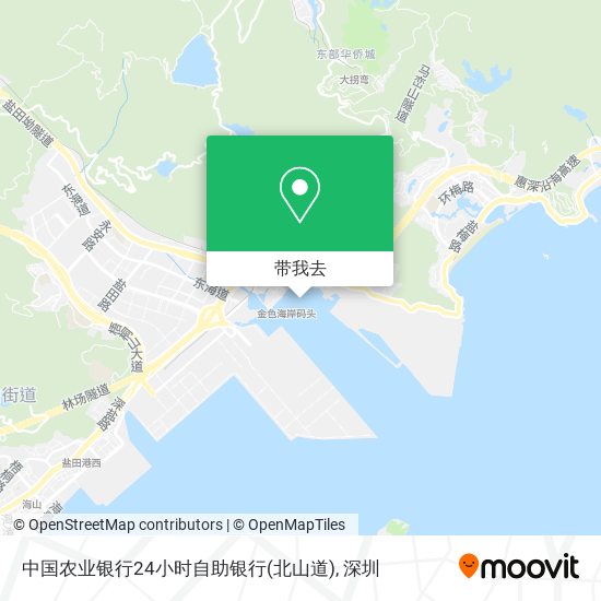 中国农业银行24小时自助银行(北山道)地图