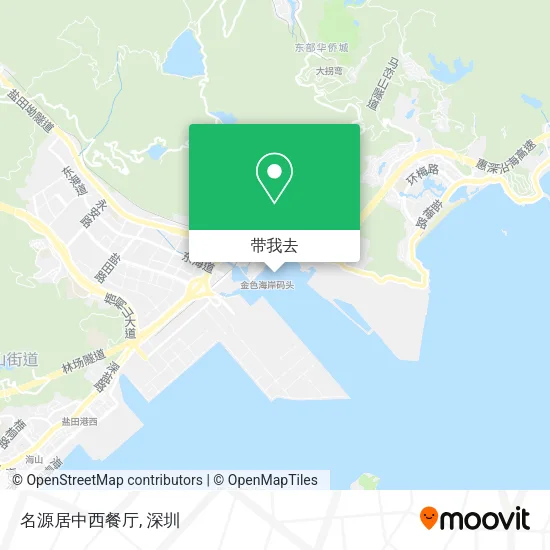 名源居中西餐厅地图