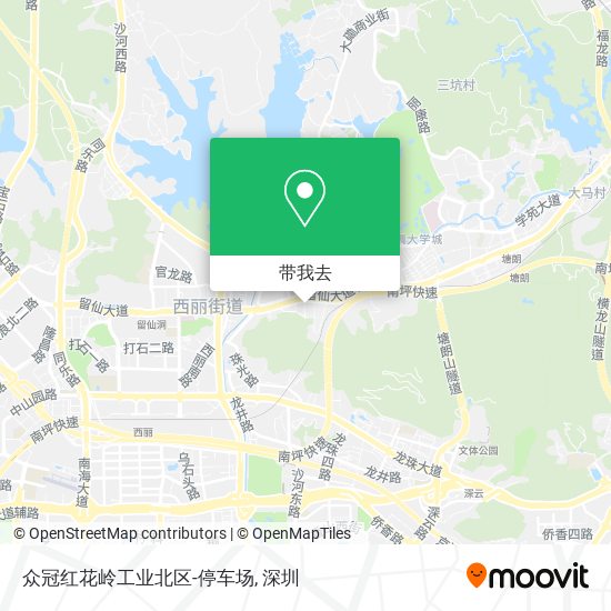众冠红花岭工业北区-停车场地图