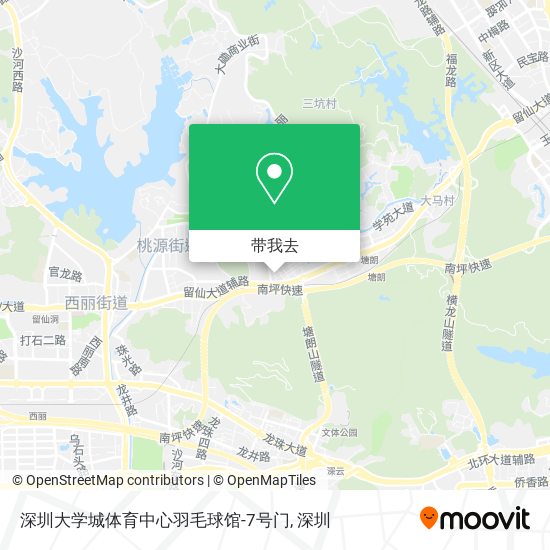 深圳大学城体育中心羽毛球馆-7号门地图