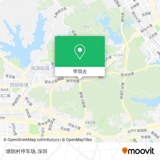 塘朗村停车场地图