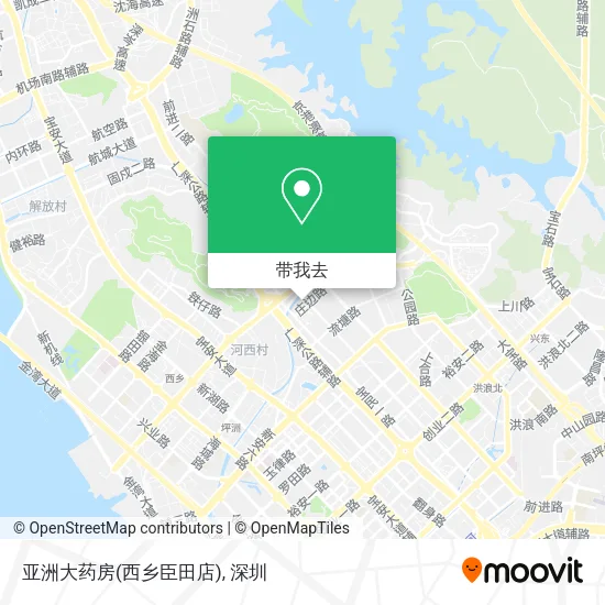 亚洲大药房(西乡臣田店)地图