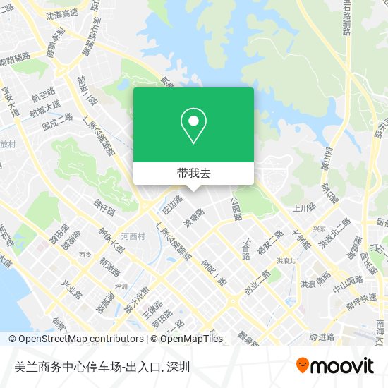 美兰商务中心停车场-出入口地图