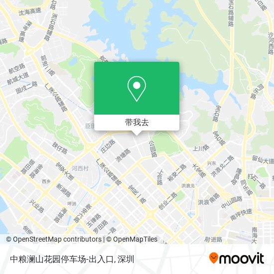中粮澜山花园停车场-出入口地图