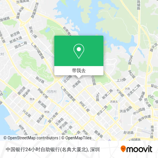 中国银行24小时自助银行(名典大厦北)地图
