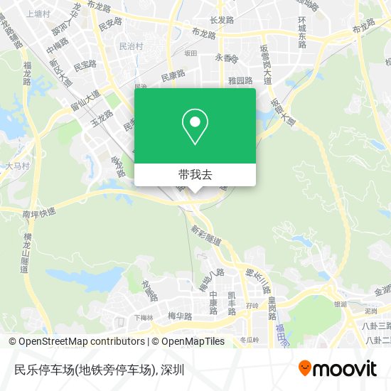 民乐停车场(地铁旁停车场)地图