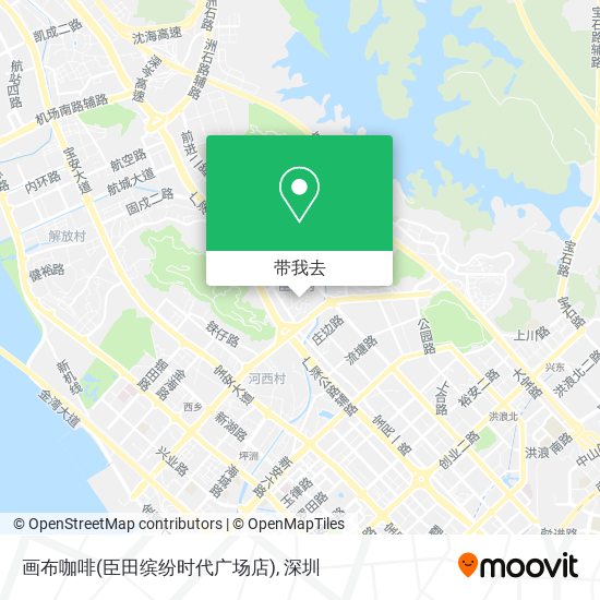 画布咖啡(臣田缤纷时代广场店)地图