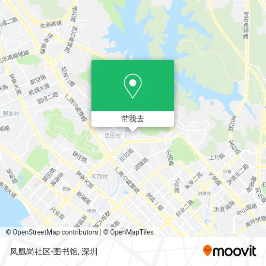 凤凰岗社区-图书馆地图